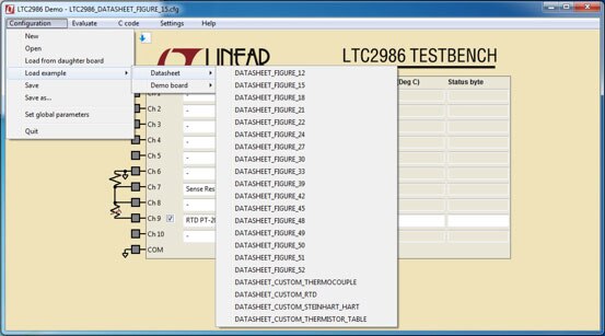 Image of Linear Technology LTC2986 demo software