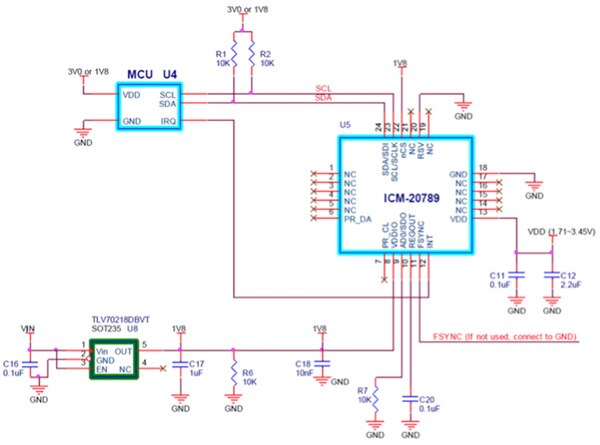 Diagram of TDK InvenSense ICM-20789 IMU