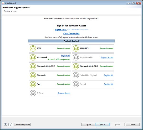 Image of Simplicity Studio software access
