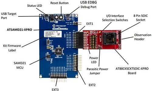 Microchip 的 M320109 Xplained CryptoAuthentication 入門及開發套件圖片