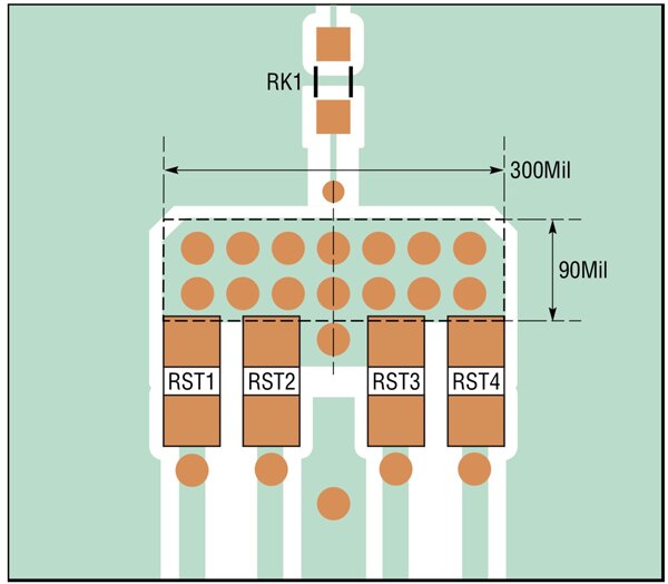 Linear Technology 的 LTC4292 的模块布局图