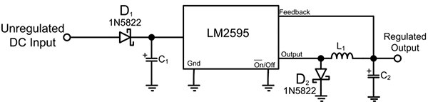 肖特基二極體的典型應用示意圖