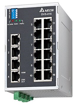 Image of Delta Electronics DVS-016W01 industrial Ethernet switch