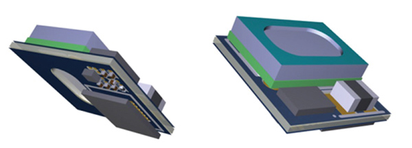 Image of Usound integrates the amplifier and MEMS speaker on the same PCB substrate