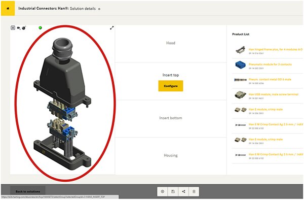 该工具建立完整的连接器组件并提供详细的 3D 图像图片（点击放大）