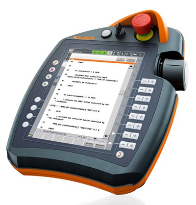 Bild des KUKA smartPad Touch-Bedienfeldes