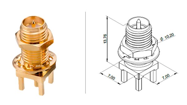 Würth Elektronik 63012042124504 是一款反极性 SMA 连接器