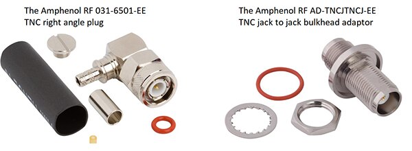 Amphenol RF 031-6501-EE TNC 插头和 AD-TNCJTNCJ-EE TNC 穿板适配器图片