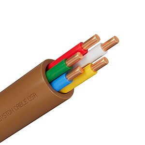 典型的 5 芯温控器电缆