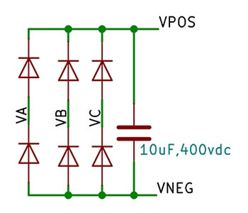 Diagram of drawing a maximum of 18 W from the AC input directly