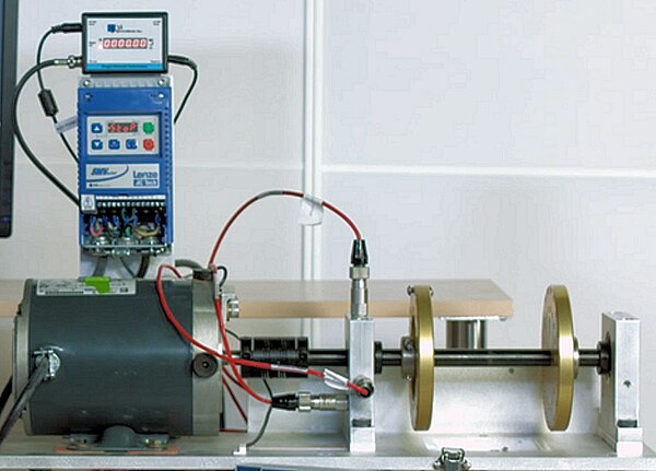 Image of motor vibration test rig