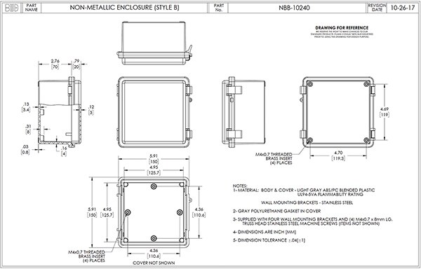 Image of Bud Industries plastic enclosure (click to enlarge)