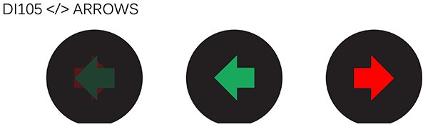 Image of APEM Q14F3BYYRG12E-DI105 offers at-a-glance direction identification