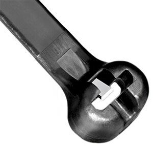 Image of Panduit BT4S-M0 cable tie featuring a stainless-steel locking barb