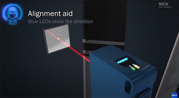 Image of SICK W12 photoelectric sensos alignment aid