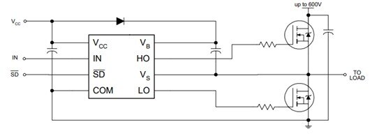 IR2104半桥驱动电路范例