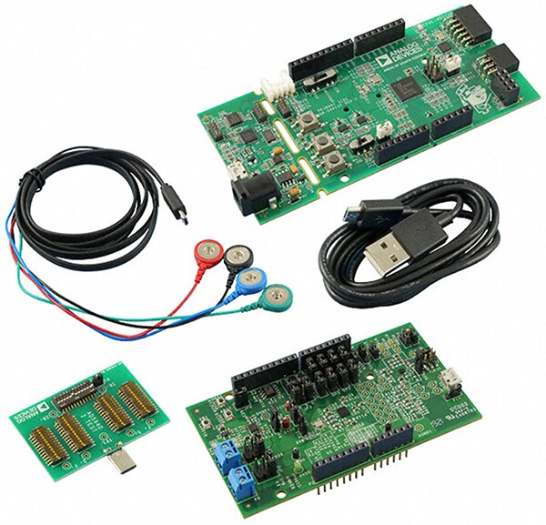 Image of Analog Devices EVAL-AD5940BIOZ ECG/EKG sensor Arduino Platform evaluation expansion board