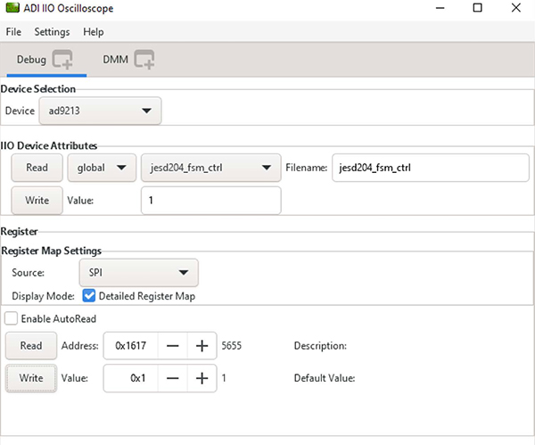 IIO 示波器的图形用户界面