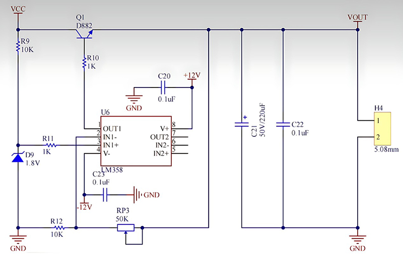 可调线性稳压电源电路示例