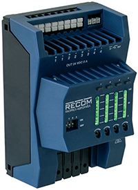 RECOM Power RACPRO1-4SP/24V/5A DIN 레일 전자 퓨즈 모듈 이미지