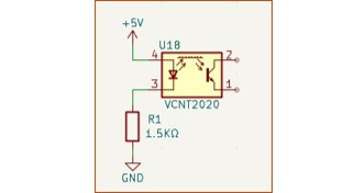 Diagram of Vishay VCNT2020 with dropping resistor