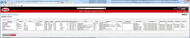 Image of DigiKey Part Search