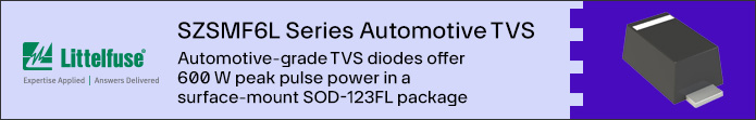 Image of Littelfuse SZSMF6L Series Automotive TVS Banner
