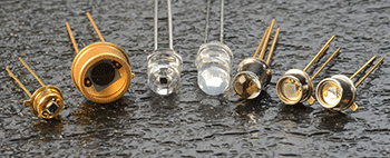 Image of standard packages containing custom detector chips