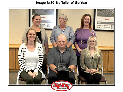 Image of DigiKey Receives Nexperia’s 2018 Global E-Tailer of the Year Award
