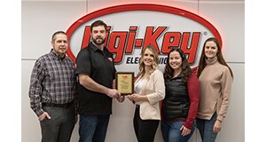 Digi-Key Electronics Honored with Worldwide Distributor of the Year Award from Memory Protection Devices