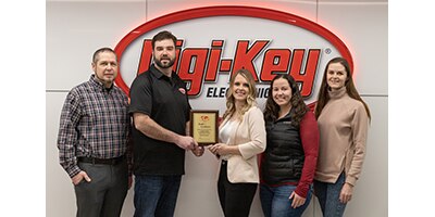 Digi-Key Electronics Honored with Worldwide Distributor of the Year Award from Memory Protection Devices