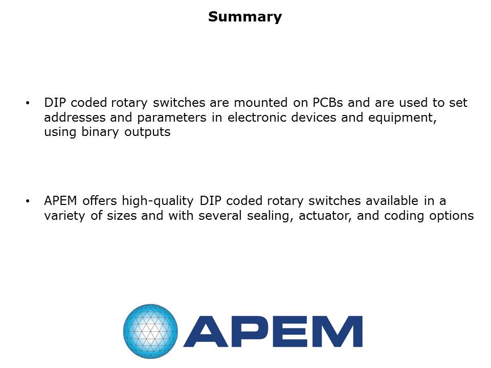 DIP Coded Rotary Switch Slide 12