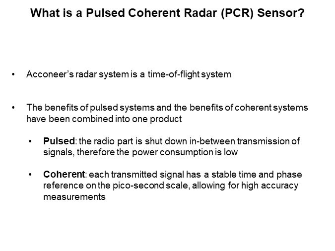 Image of Acconeer AB Pulsed Coherent Radar (PCR) Sensor - What is a PCR