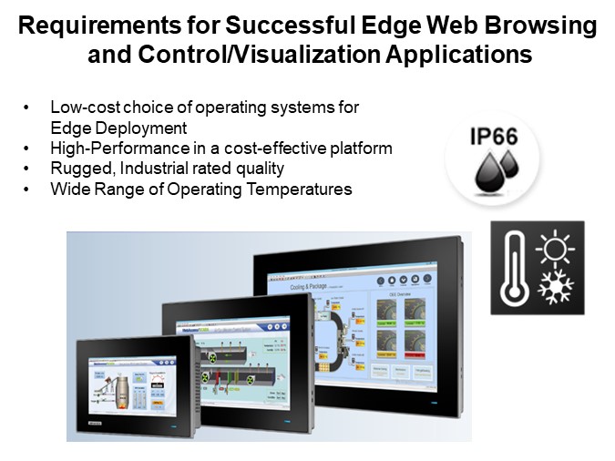 Requirements for Successful Edge Web Browsing and Control/Visualization Applications