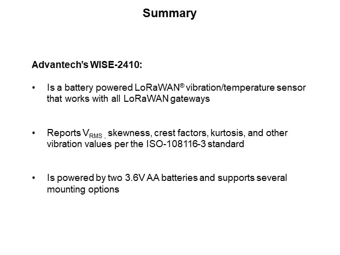 Image of Advantech WISE-2410 LoRaWAN® Vibration Sensor - Summary