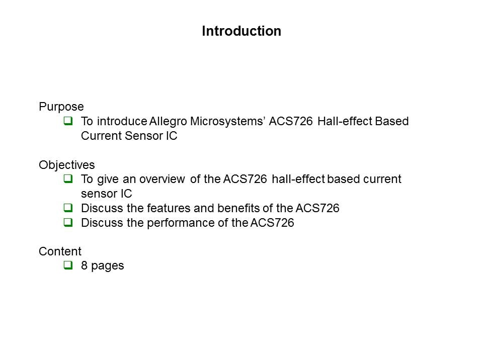 ACS726 Hall-Effect Based Current Sensor Slide 1