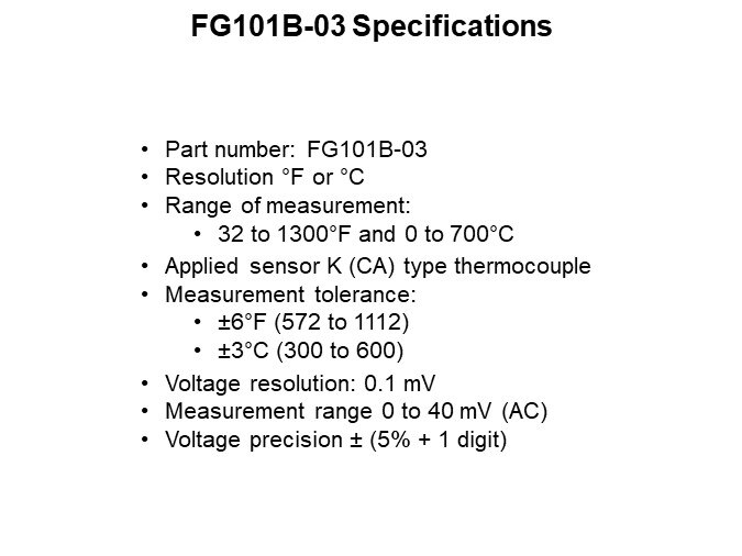 FG101B-03 Specifications