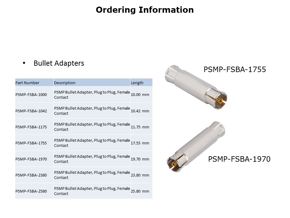 PSMP Connector Assemblies Slide 6