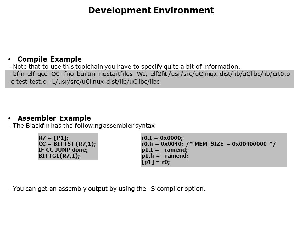 DSP Blackfin STAMP BSP Slide 9