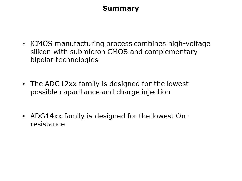 iCMOS Switches and Multiplexers Slide 10