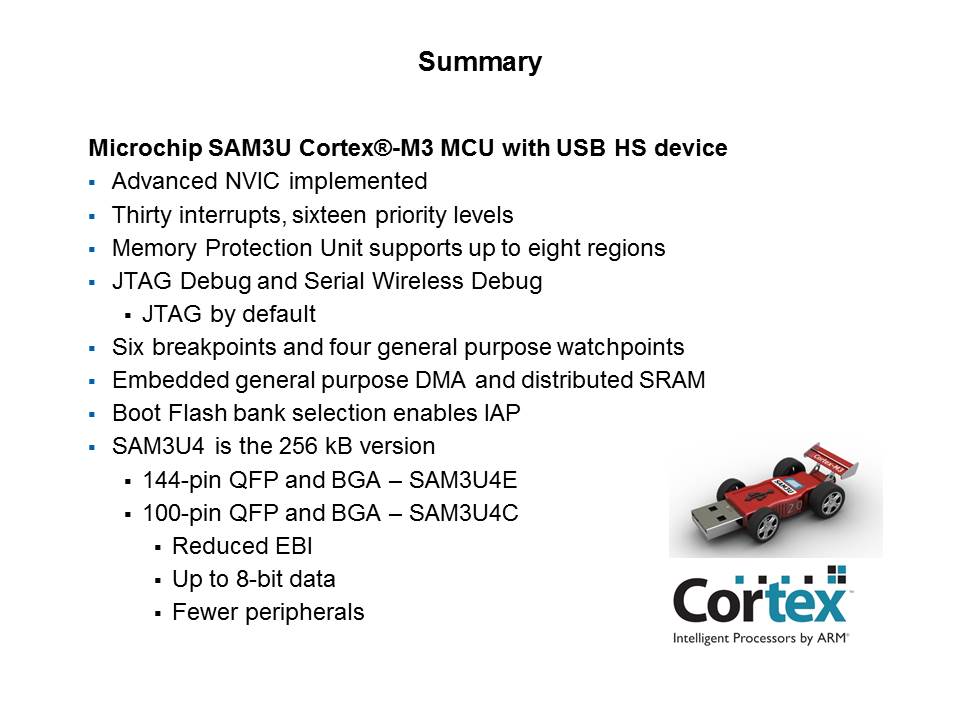 Cortex-M3 Introduction and Specific SAM3U Implementation Slide 19