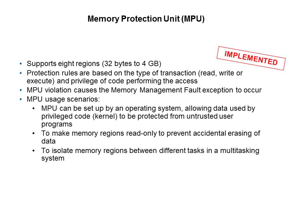 Cortex-M3 Introduction and Specific SAM3U Implementation Slide 4