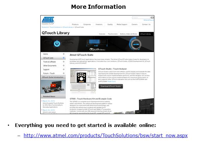 QTouch - Create Touch Applications Slide 11