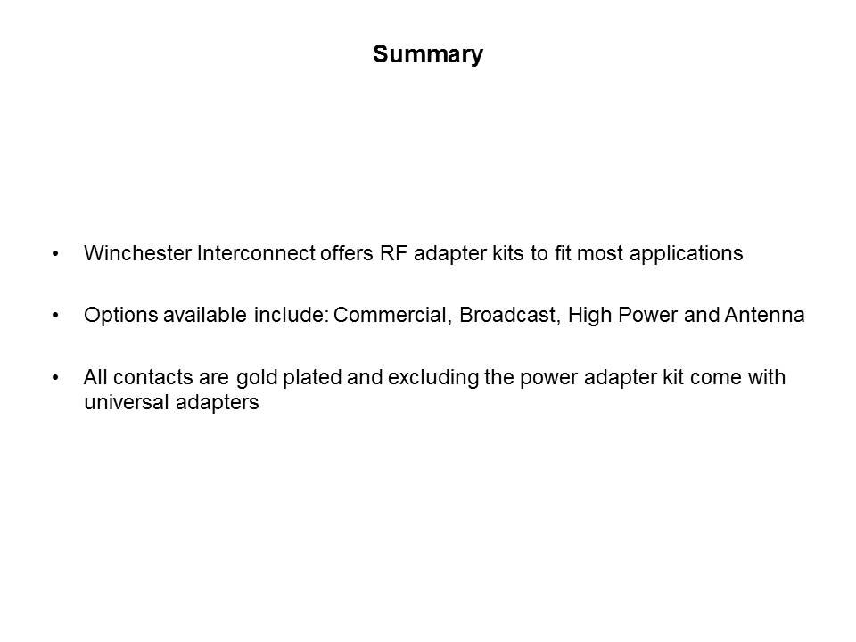 RF Adapter Kits Slide 7