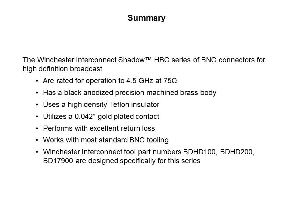 Shadow HBC Series Connectors Slide 8