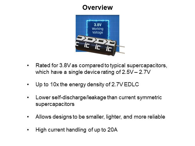 Image of Cornell Dubilier VMF/VPF Series Hybrid LIC Supercapacitors - Overview