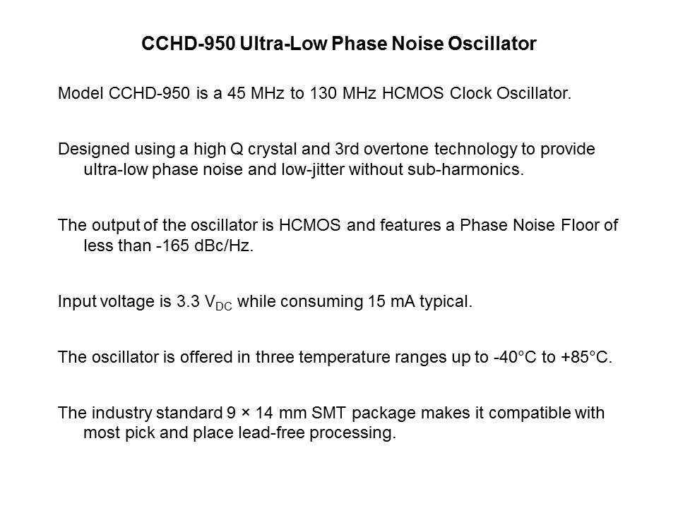 CCHD-950 Overview Slide 2