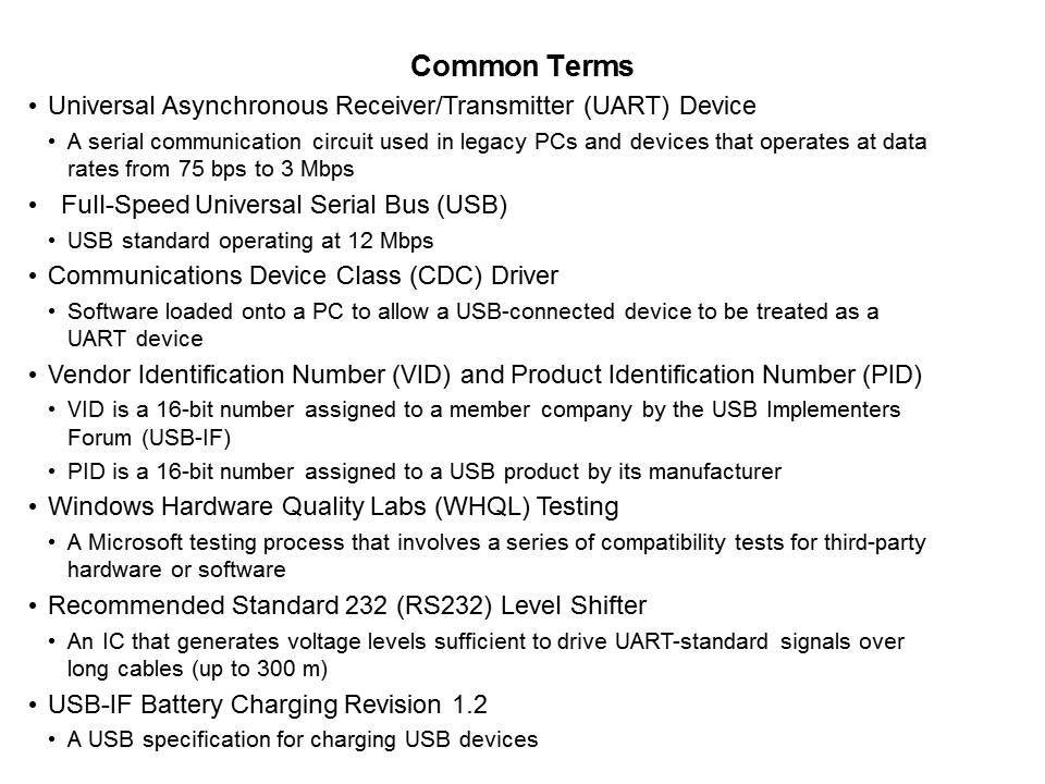 CY7C65213 Single Chip USB-to-UART Bridge Controller Slide 3