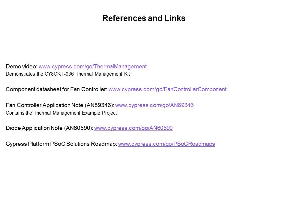 PSoC 4 Solution for Thermal Management Slide 15