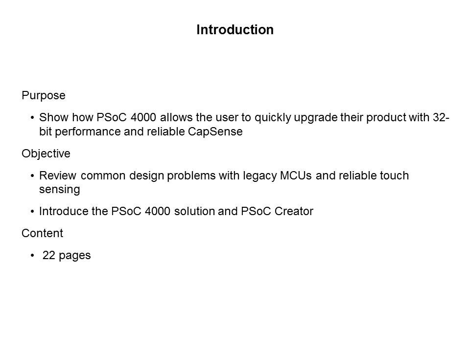 PSoC 4000: Low-Cost 32-bit MCU Slide 1